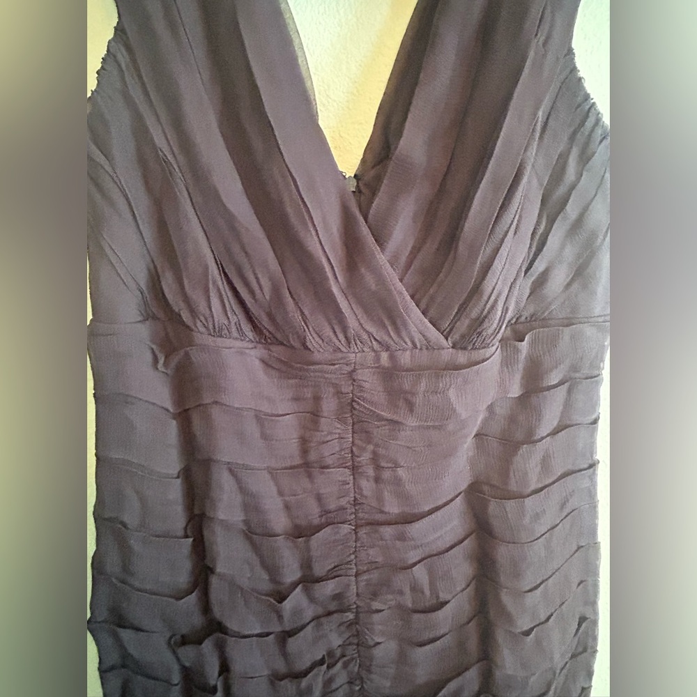 Tadashi Brown Silk Cocktail Dress